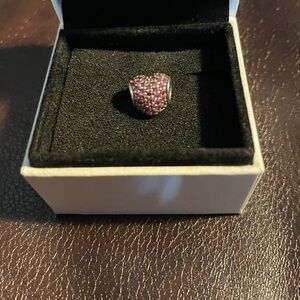 Pandora Sterling Silver Pave Heart.  Authentic 925.  Comes with Pandora Box.